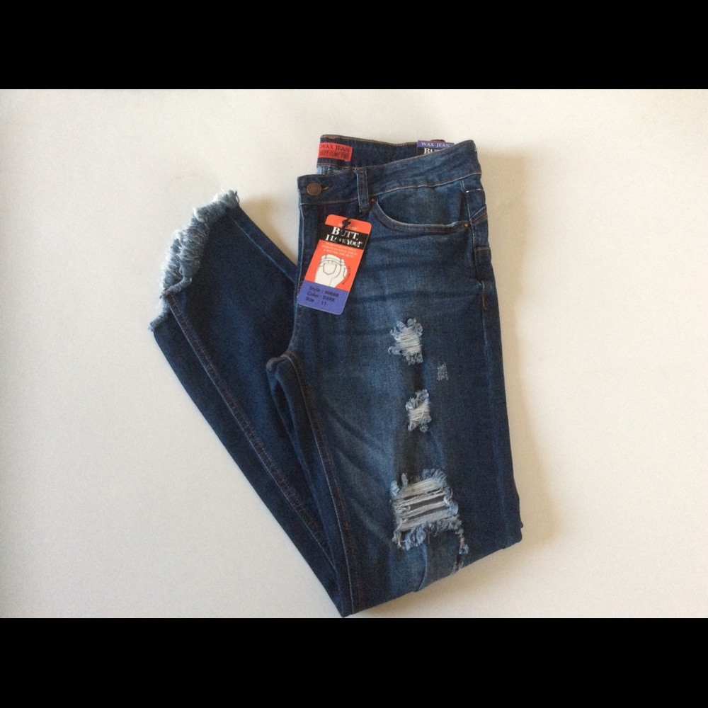 🆕 Wax Jeans 30 X 26 Butt Lifting Distressed Jeans - Picture 4 of 7
